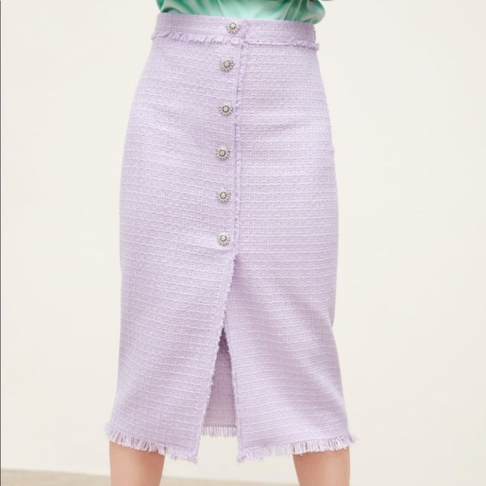 Zara purple tweed skirt